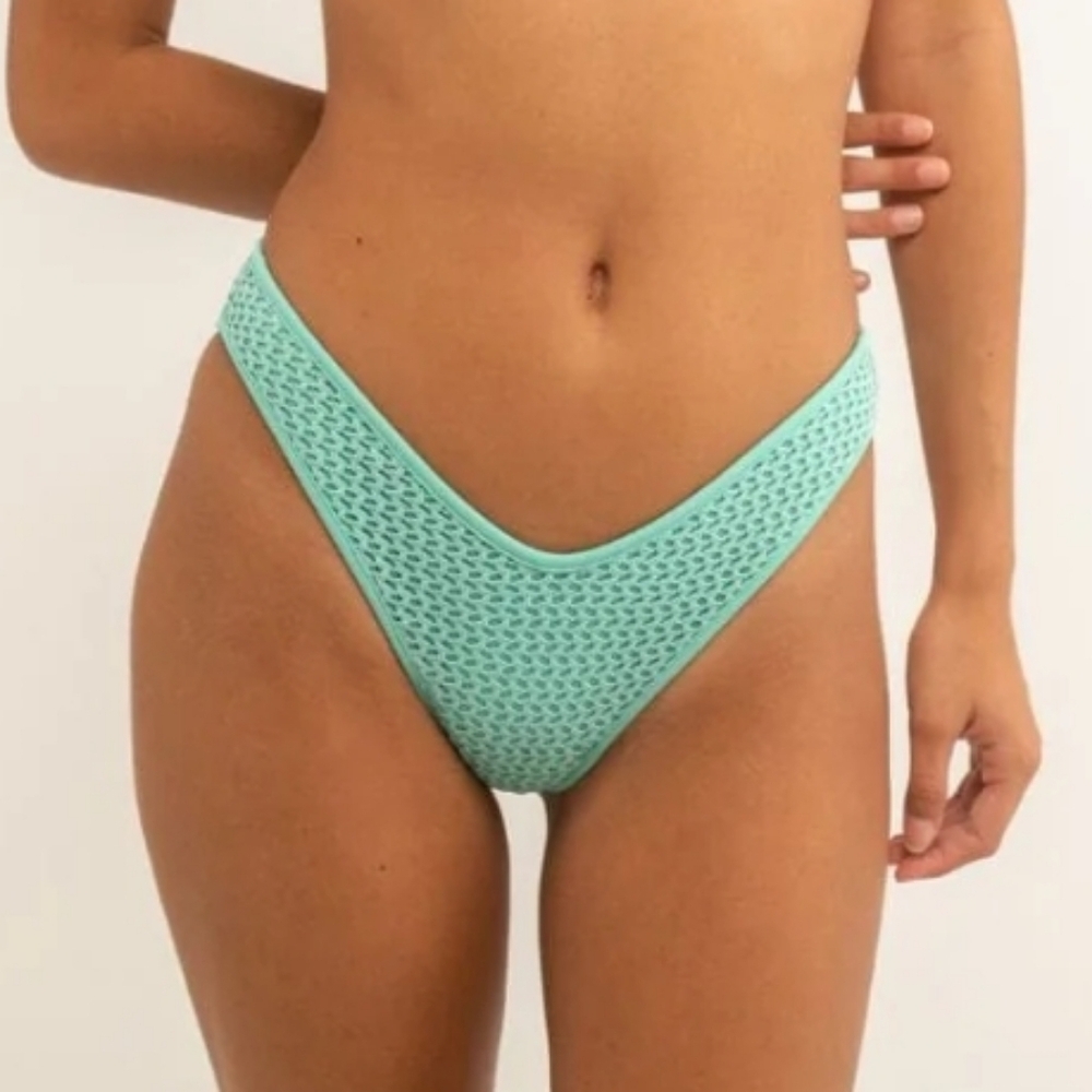 New!Montce Turquoise Crochet Lulu Bikini Bottom‎